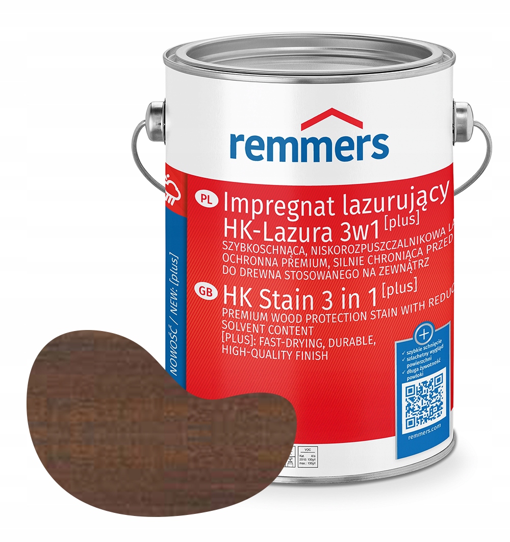 Remmers HK-Lazura 3v1 Plus Impregnát na dřevo, Lazura 10L Palisandr