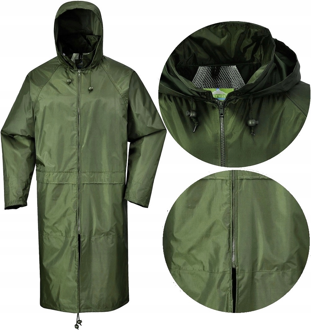 PŁASZCZ PRZECIWDESZCZOWY ROBOCZY WODOODPORNY DŁUGI MĘSKI KURTKA NA DESZCZ Marka inna