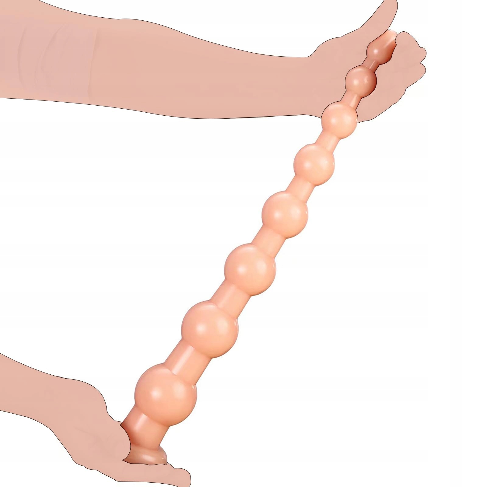 BDSMYEE Długie Kulki Analne Analplug Dildo Do Fistingu Zabawki Erotyczne — miniatura 8
