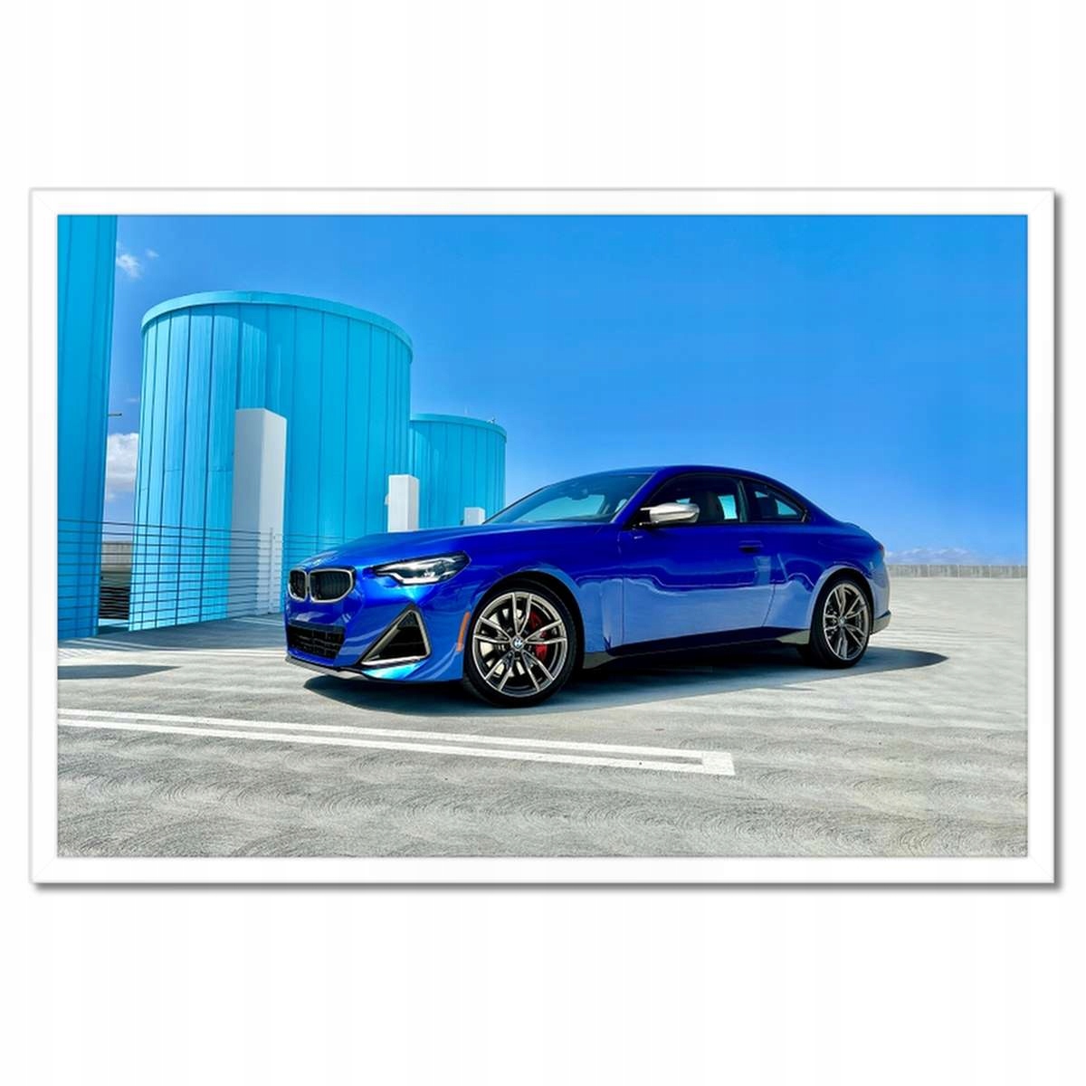 Plakáty v rámu 60x40 Modré Bmw Auto