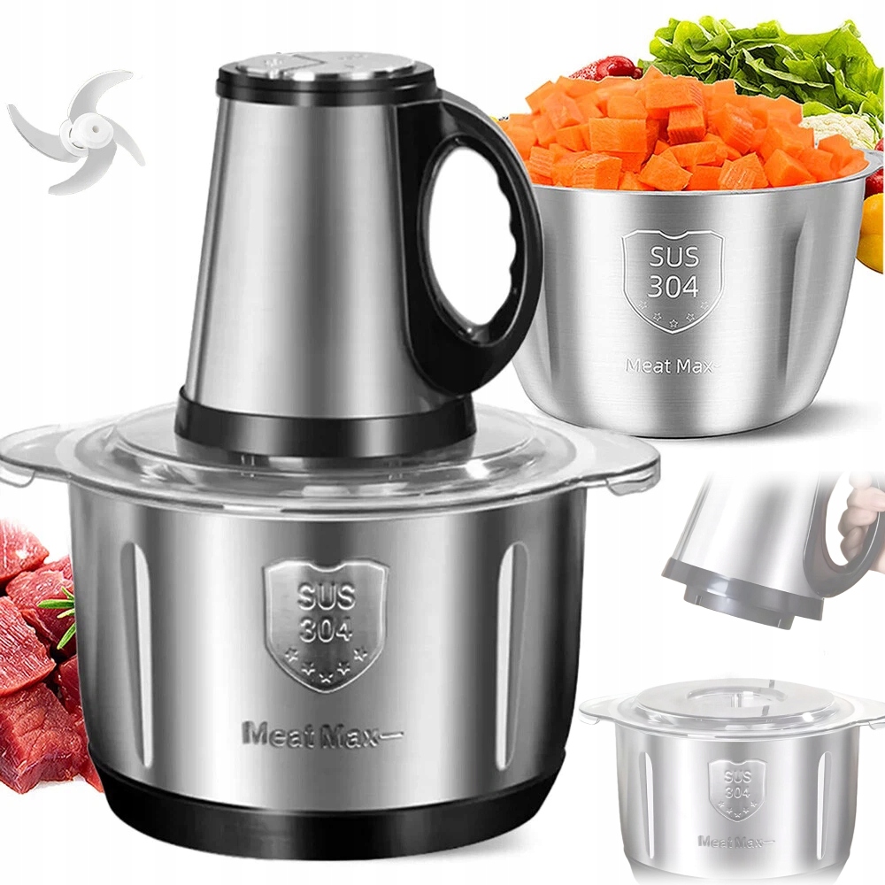 5L Sekáček Potravin Kráječ Na Zeleniny Elektrický Sekáček Na Maso Kuchyňský Robot