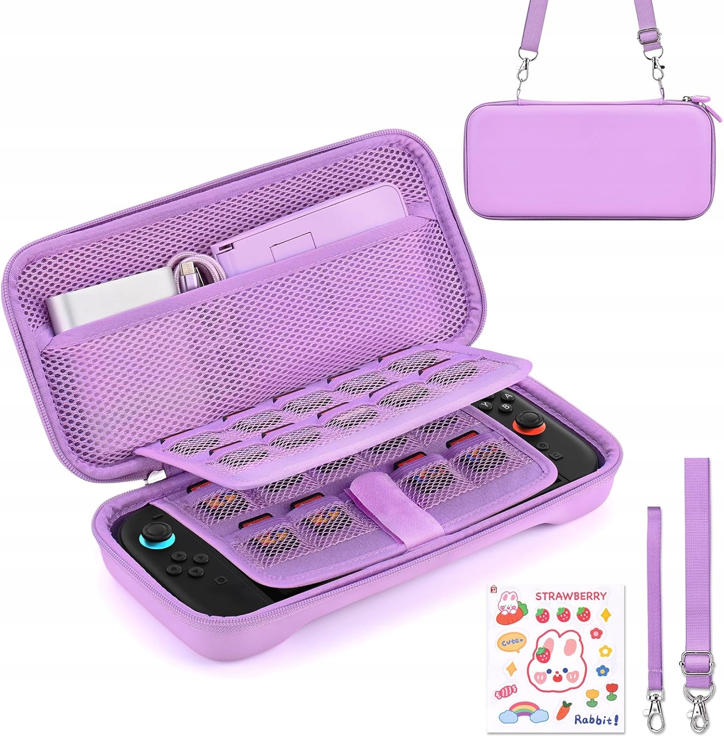 Wzmocnione Etui Pokrowiec Case do Nintendo Switch 2 Torba na Gry Fiolet