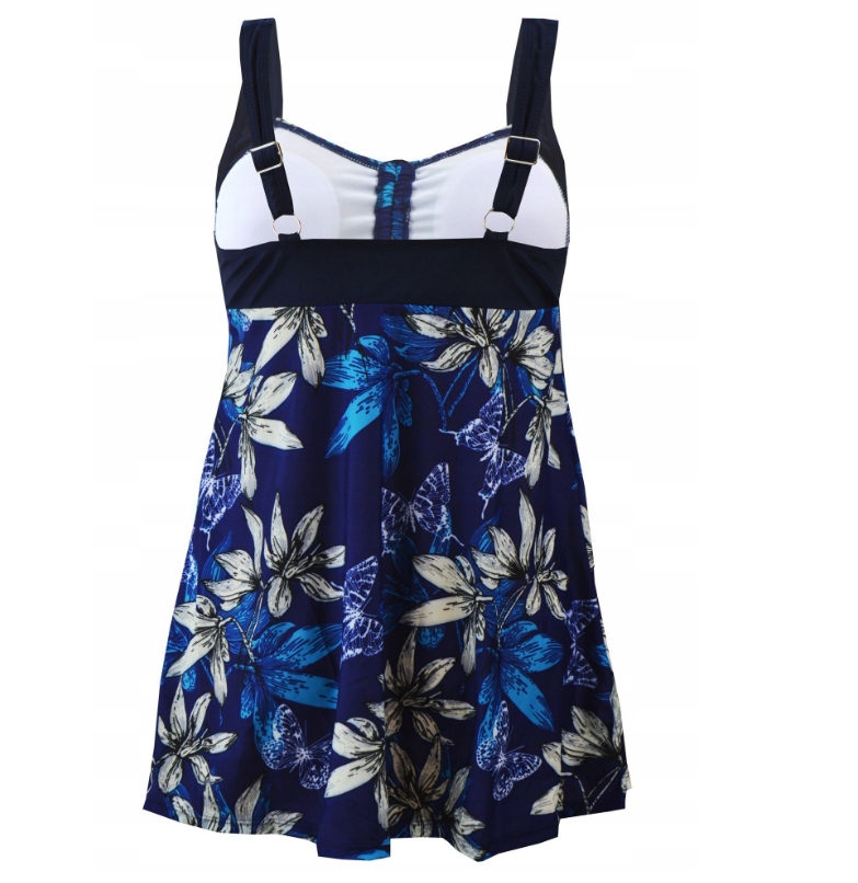 STRÓJ KOSTIUM KĄPIELOWY DWUCZĘŚCIOWY SUKIENKA TUNIKA BOKSERKI KWIATY XXL Rodzaj komplet