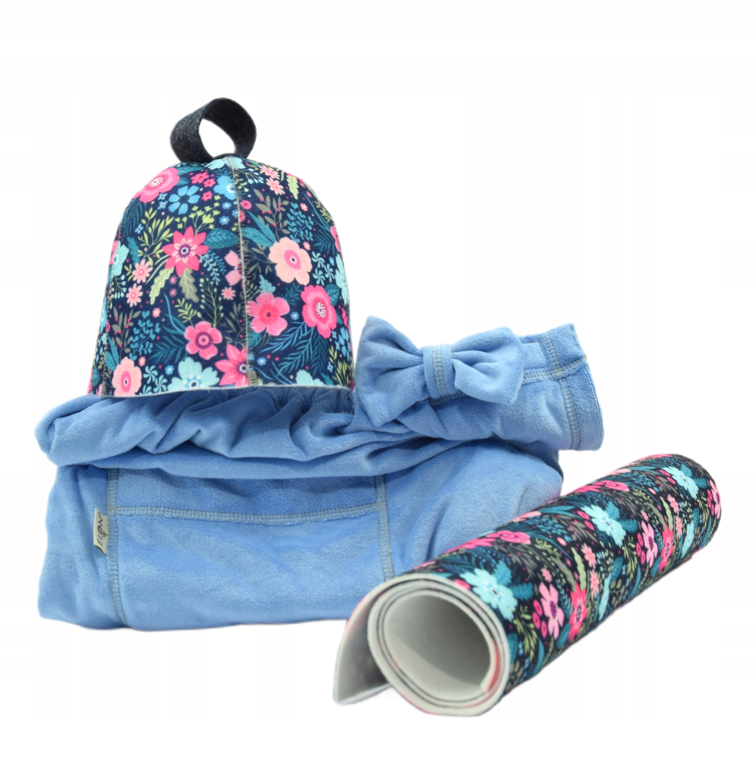 Dámský ručník do sauny Čapka Set dámský 3-dílný velikost M