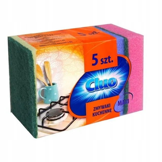 

Cluo Skuteczny zmywak kuchenny Maxi, 5 sztuk