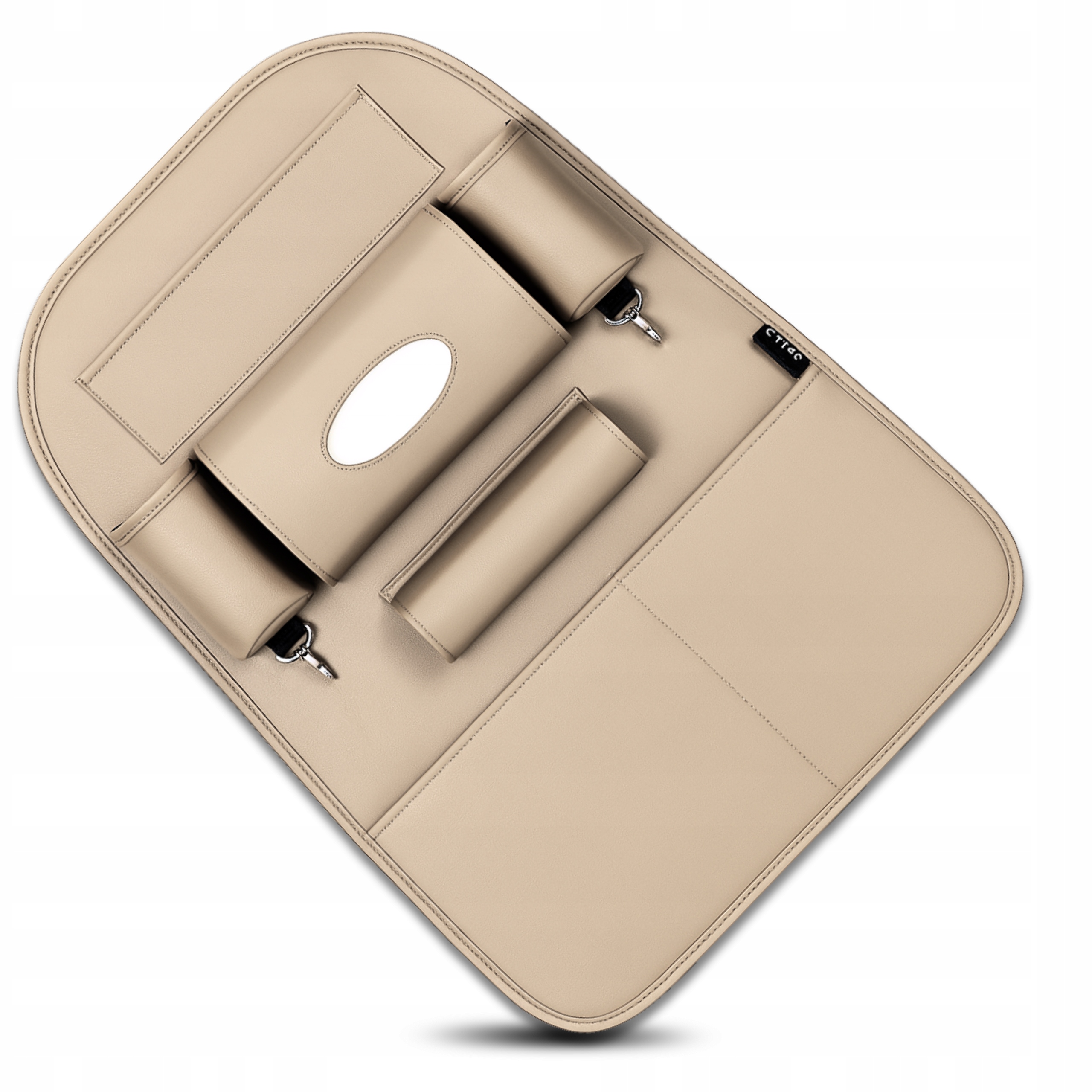 Osłona Na Fotel Organizer Do Auta Na Oparcie z Kieszeniami Skóra Ochraniacz