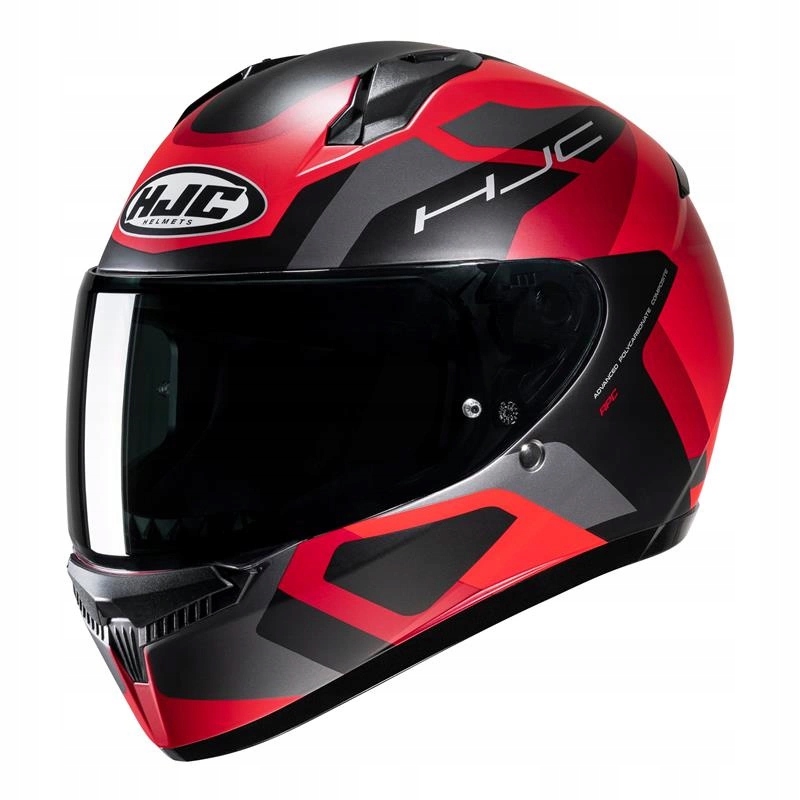 Kask motocyklowy Hjc C10 Tins Black/red czerwony czarny szary Gratisy