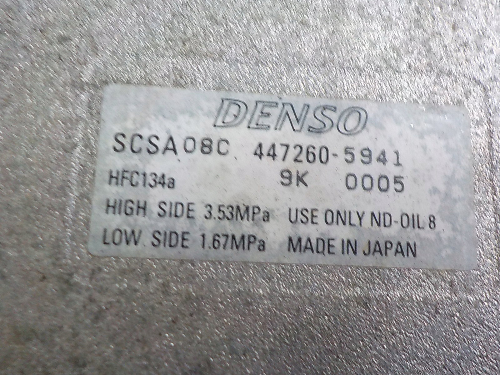 SUBARU LEGACY IV 2.0 D ORG kompresor pumpa klimatizaci 447260-5941
