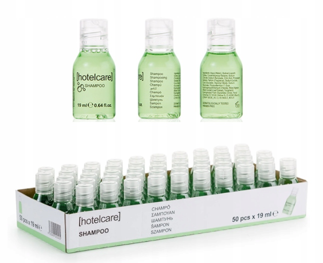 Hotelowy Szampon w mini buteleczkach spa Hotel Care 19ml x 50 sztuk