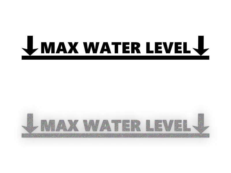 MAX WATER LEVEL W02 - Naklejka na samochód na auto ODBLASKOWA