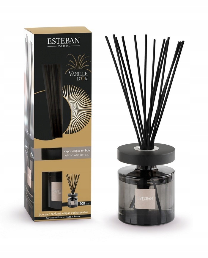 Esteban Paris Difuzér s tyčinkami 200 ml Vůně Vanille d'Or