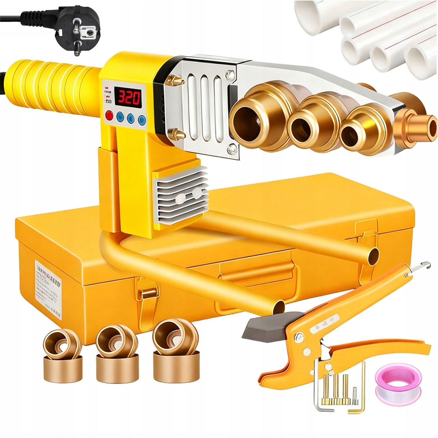 Машина заварки трубы ПВК ПП ЛКД умирает дисплей 16-63мм 2800В ПОЛИФУЗИОННОГО