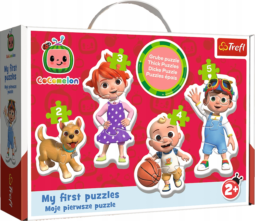 Trefl baby puzzle cocomelon 4v1 2 3 4 5 d lk n zk cena na allegro