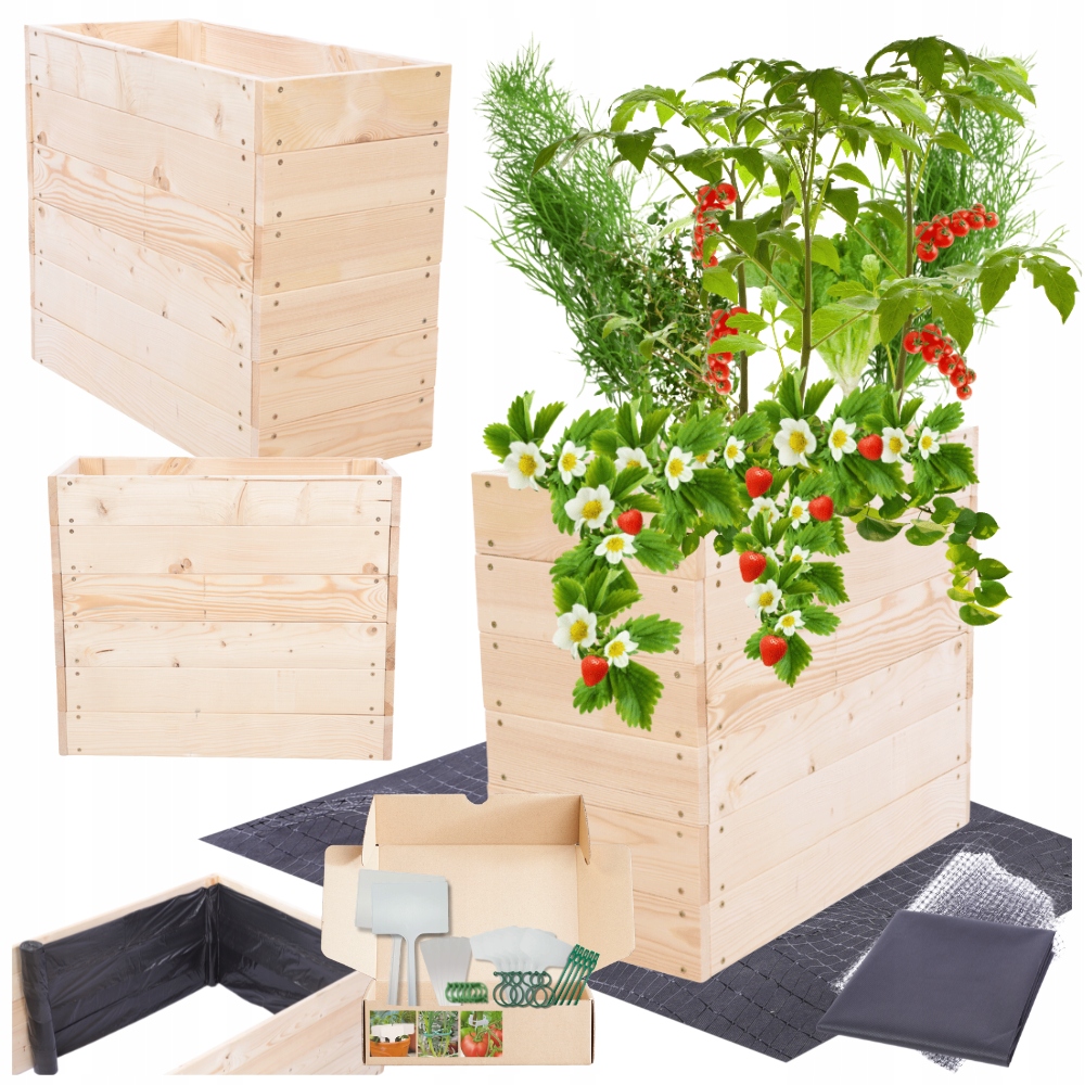 Pařeniště květináč zeleninový záhon truhla záhon vyvýšený impregnát 54x60x30