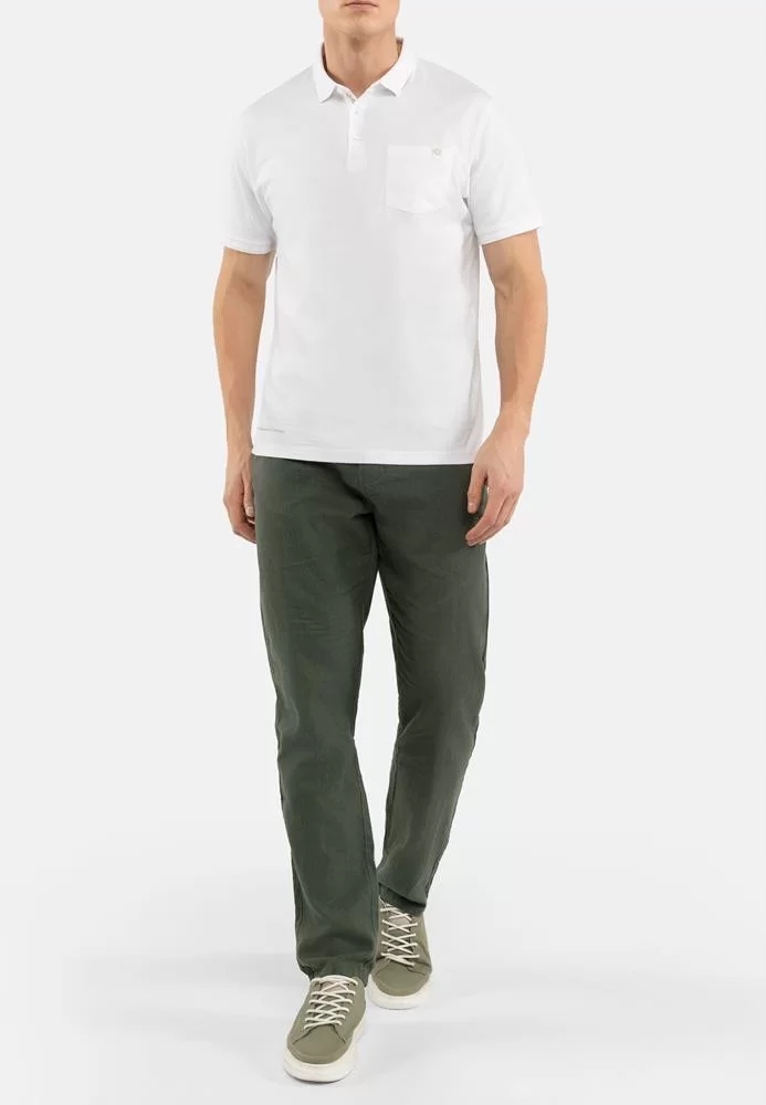 Volcano Pánské kalhoty casual chino lněné R-linn khaki XXL