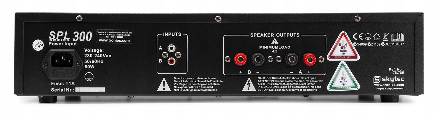 KOŃCÓWKA MOCY Wzmacniacz SPL 300 2x150W 19' RACK Kolor czarny