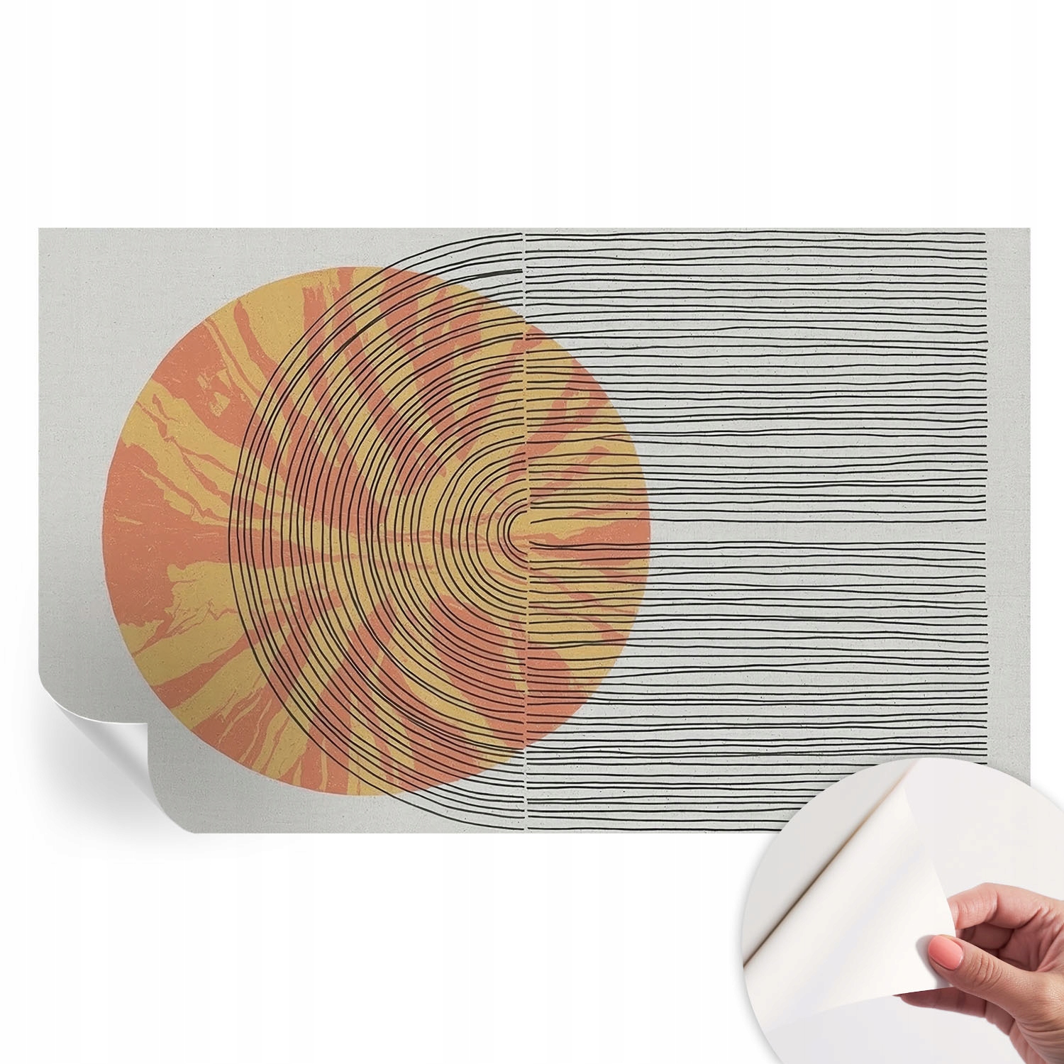 Dekorativní Samolepicí tapeta Módní vzory Kolo s linkami 416 x 254 cm