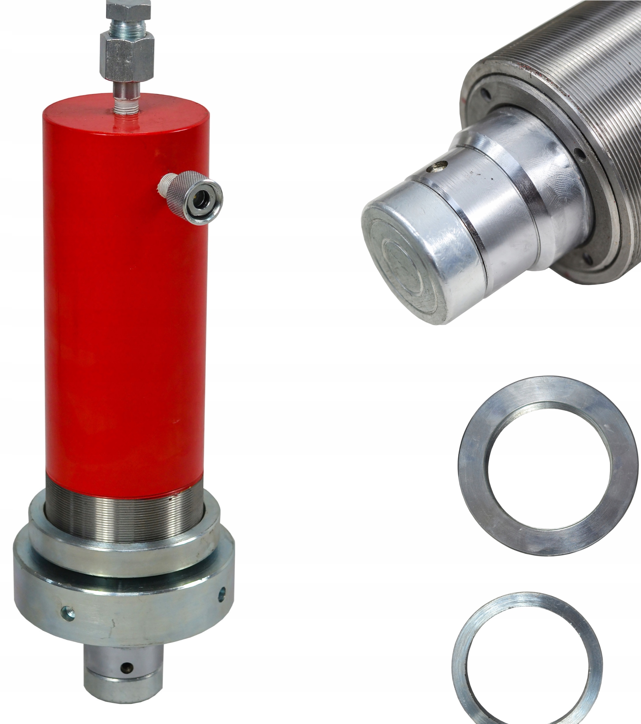 Siłownik Hydrauliczny Do Prasy 30T Nakrętki Mocny Solidny