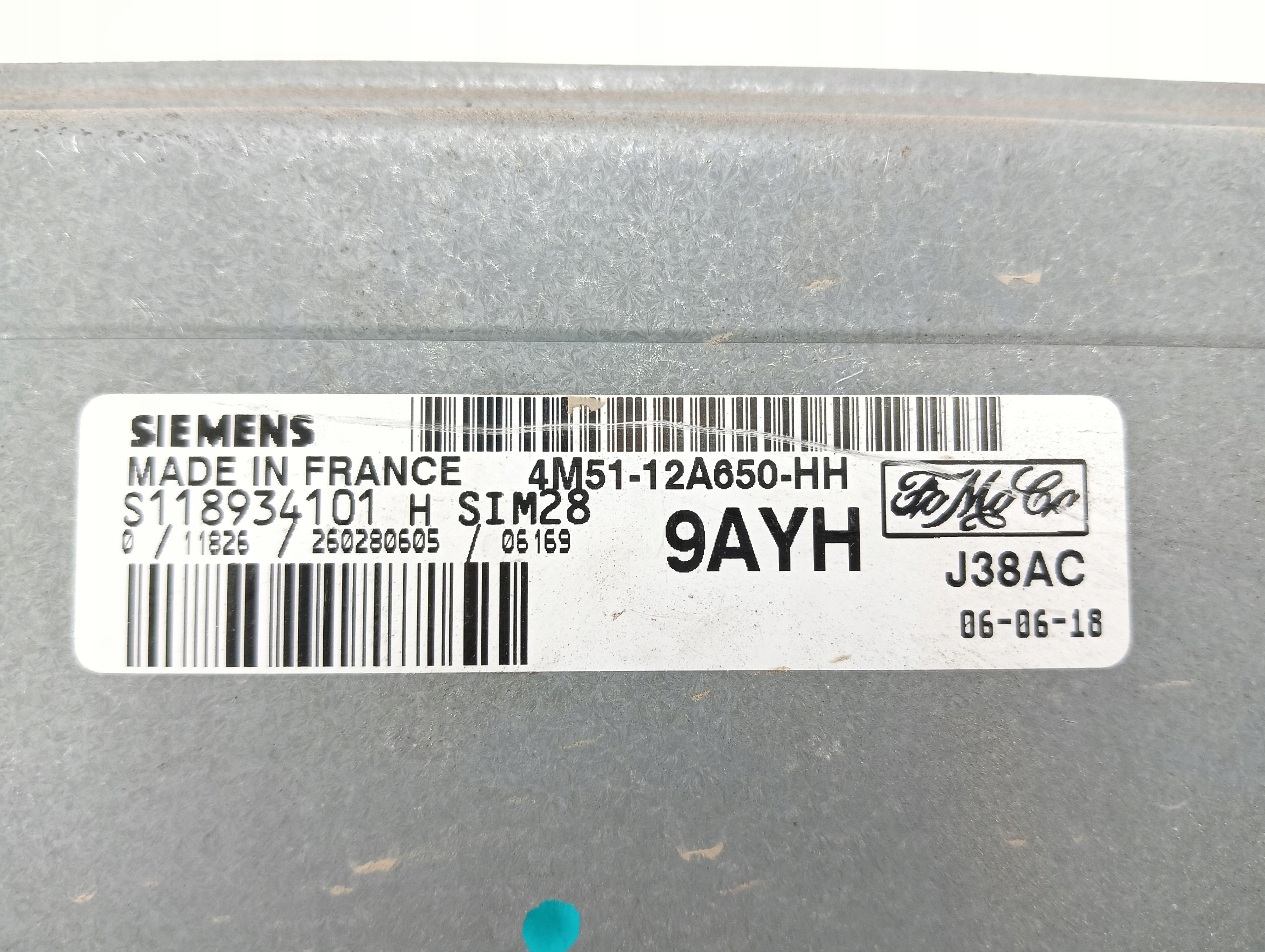 computer control unit of the engine FORD C-MAX MK1 1.6 16V 100KM 4M51-12A650-HH