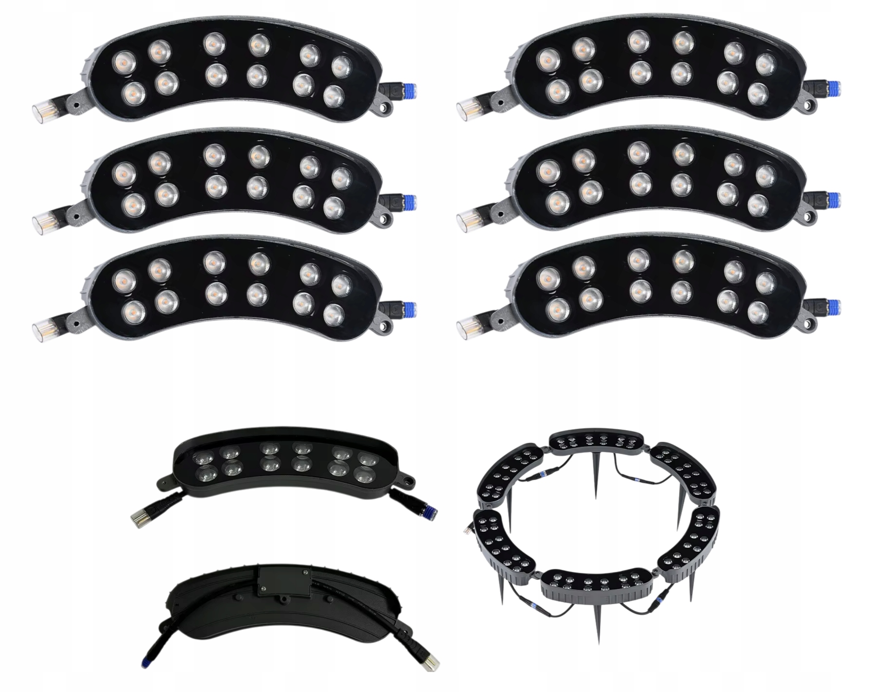 Modulárna Led lampa s podsvietením stromov 12W 230V IP65 6000K studená biela 6ks