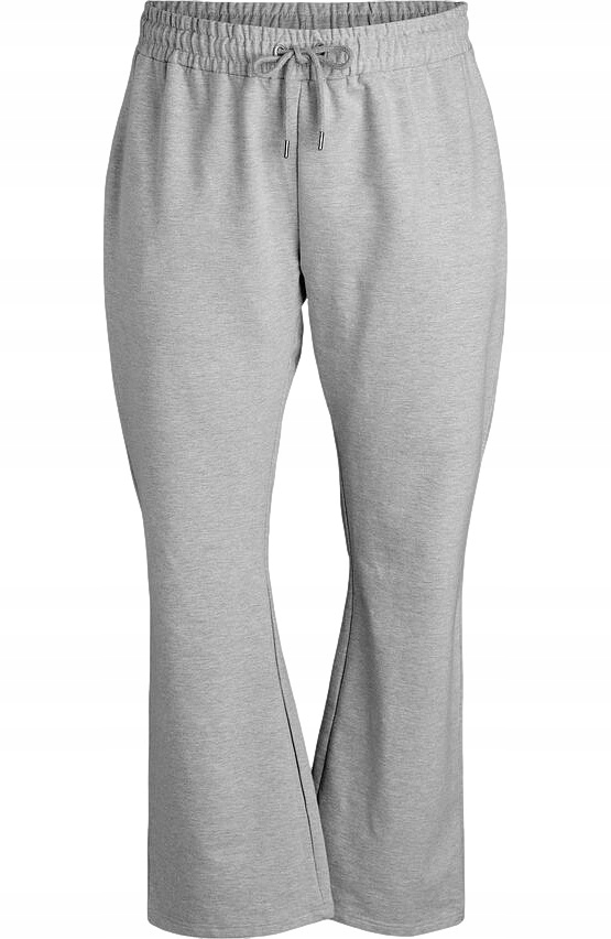 Plus Size Zizzi Šedé Teplákové Kalhoty Rozšířené Kalhoty 265B 60