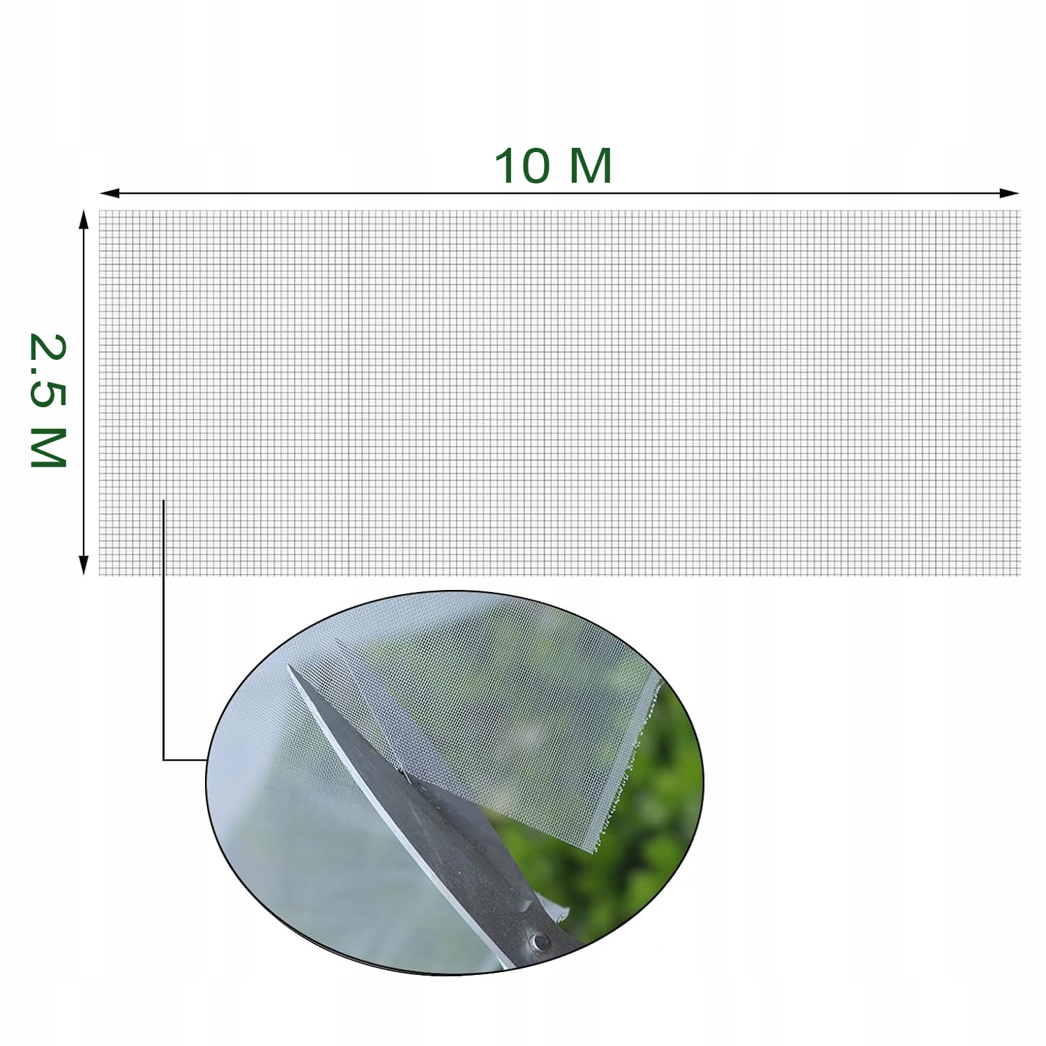 2,5 X 10 M SIATKA PRZECIW PTAKOM,SIATKA PRZECIW OWADOM DLA ROŚLIN, WARZYW Producent inna