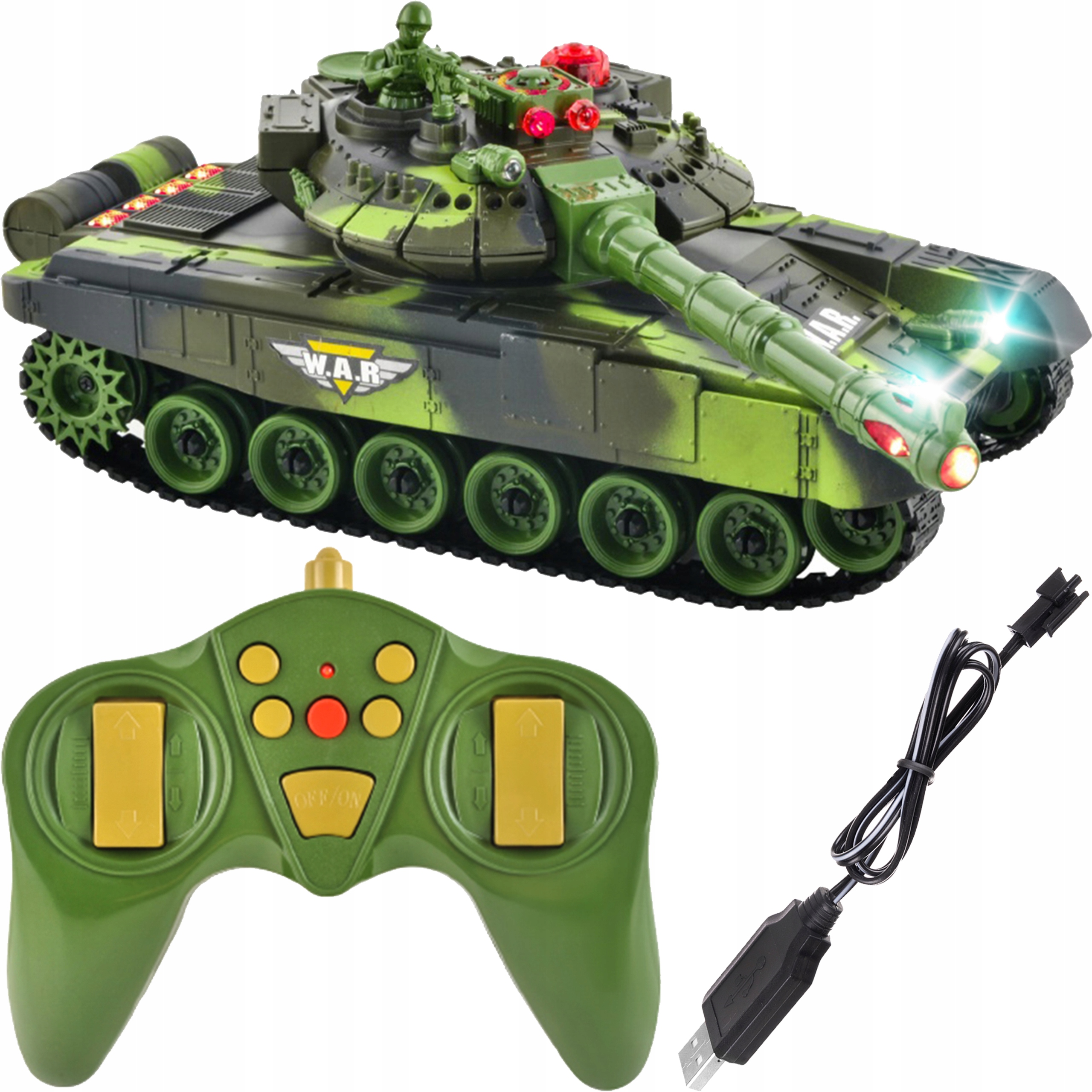 

Duży Czołg Zdalnie Sterowany Bitwa War Tank 9993