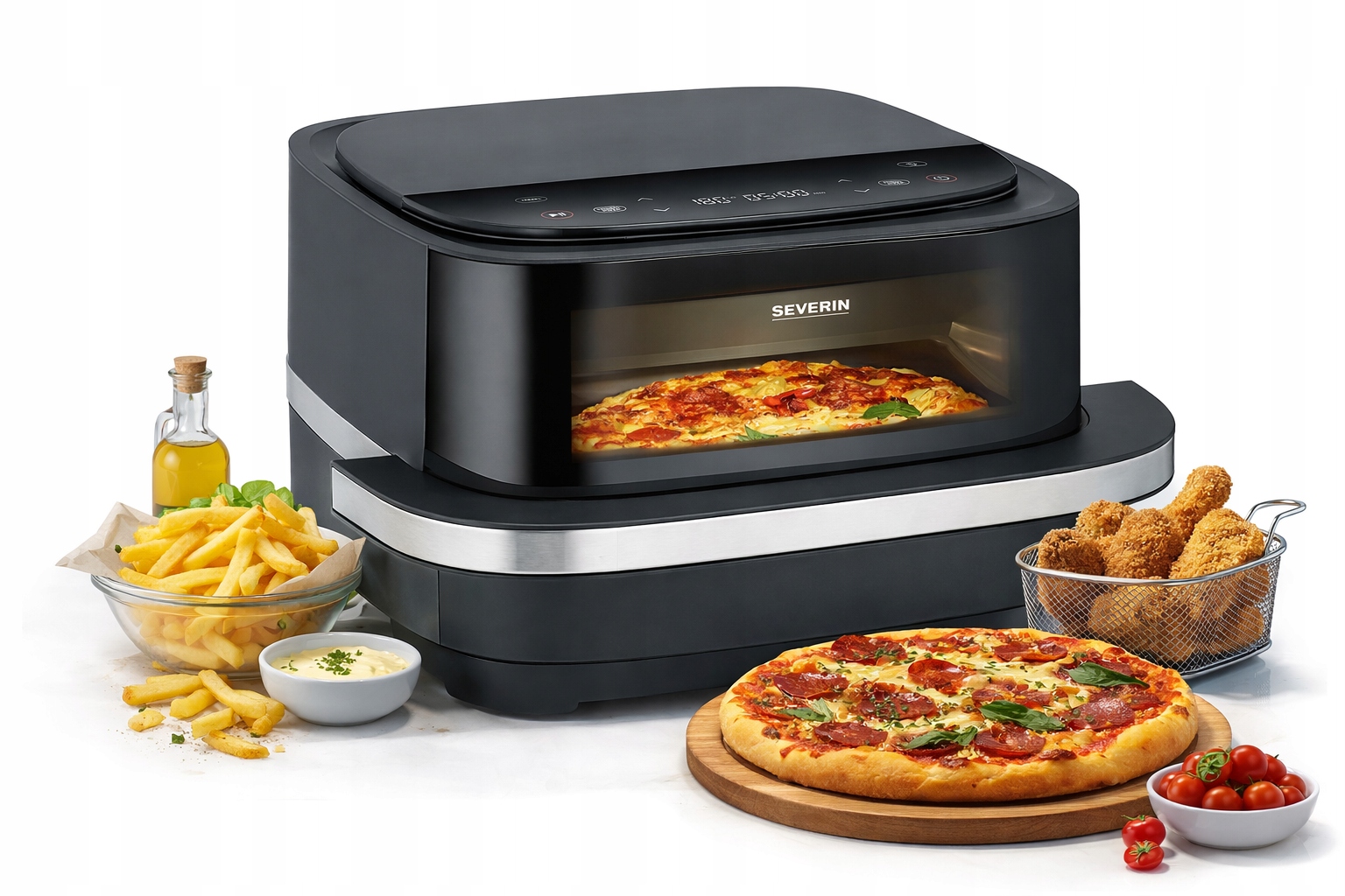 Piec Do Pizzy Airfryer Air Fryer Beztłuszczowy 4L 2100W Severin FR2464