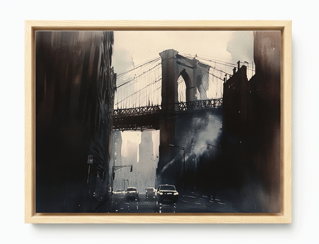 Obraz Rama American Box Mesto New York Brooklynský Most Brooklyn 80x60