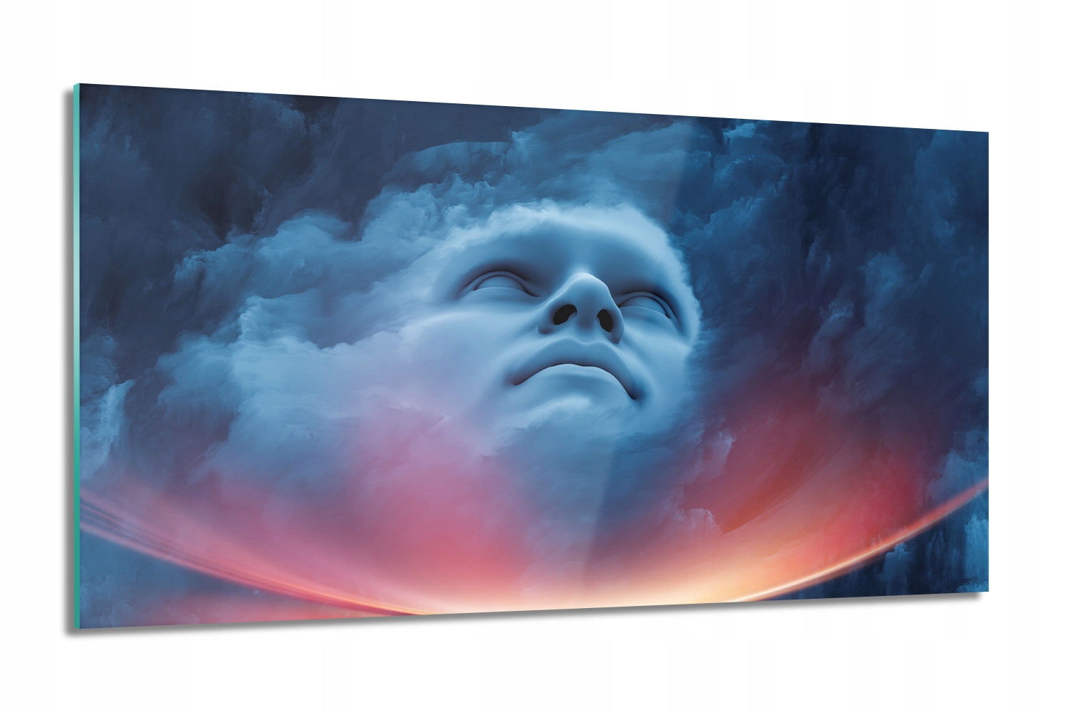 Tvář oblaku paprsek Foto na skle 100x60 grafika