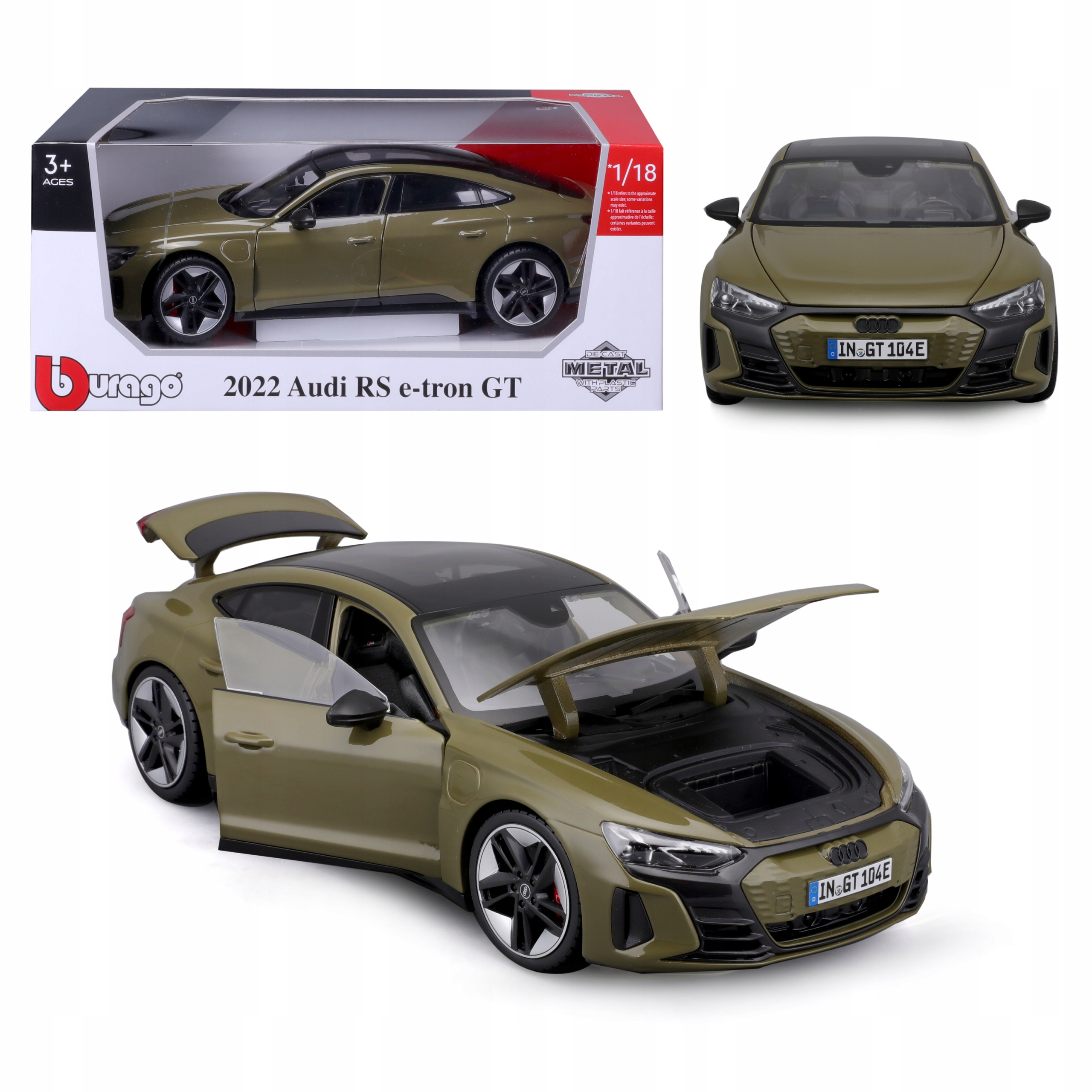 Audi Rs e-tron Gt 2022 1:18 Bburago 18-11050 Model Elektromobilu