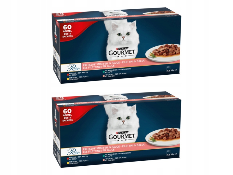 Karma dla kota Gourmet Perle Mix Smaków 2 x (60 x 85 g)