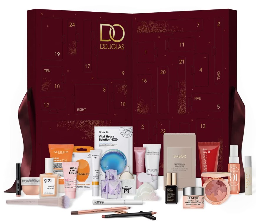 Адвент-календарь Douglas Exclusive Beauty Highlights 2026, 24 средства ухода, макияжа и ароматы — фото 2