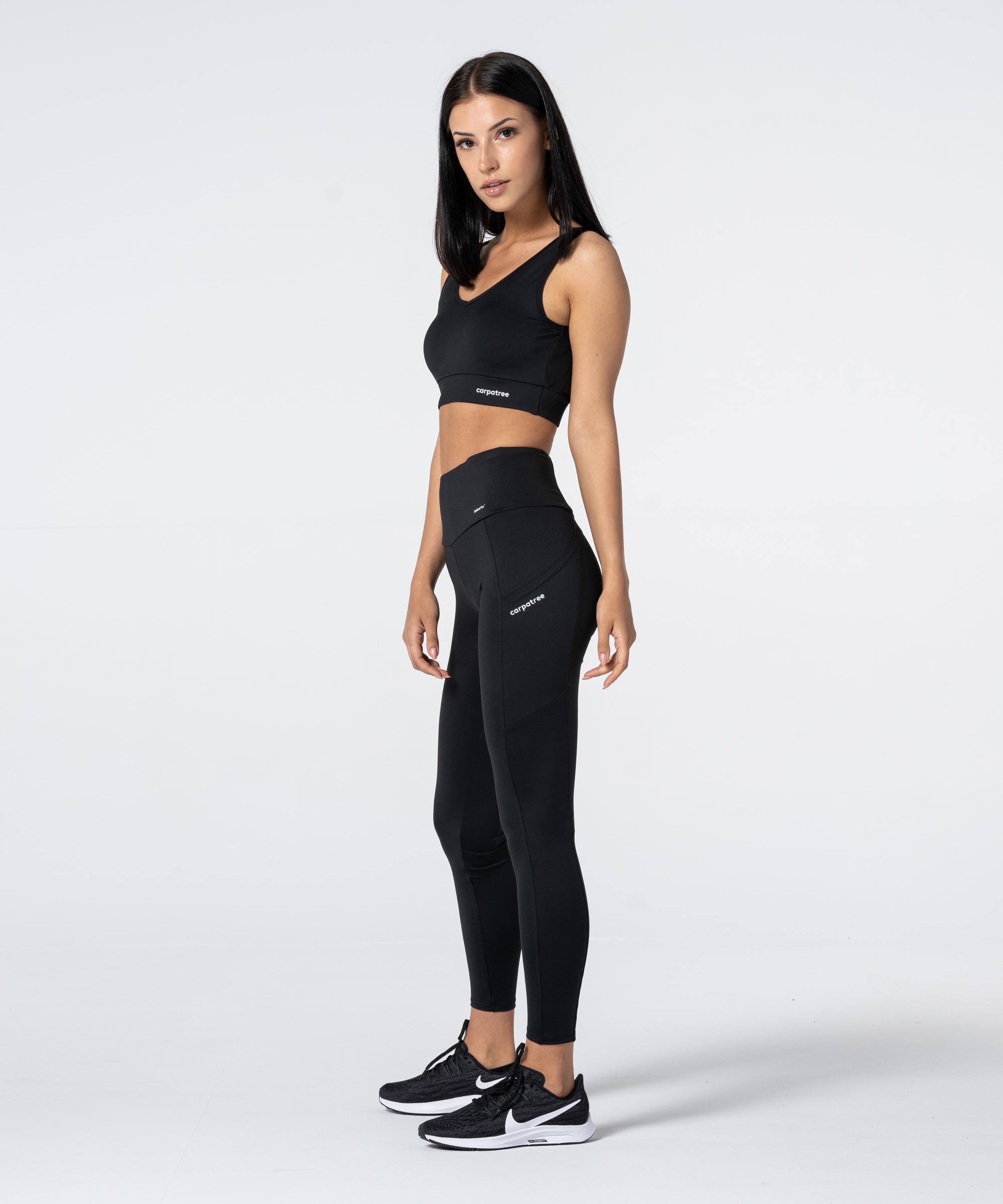 LEGGINSY CZARNE WYSOKI STAN FITNESS SPORT - XS EAN (GTIN) 5903845146276