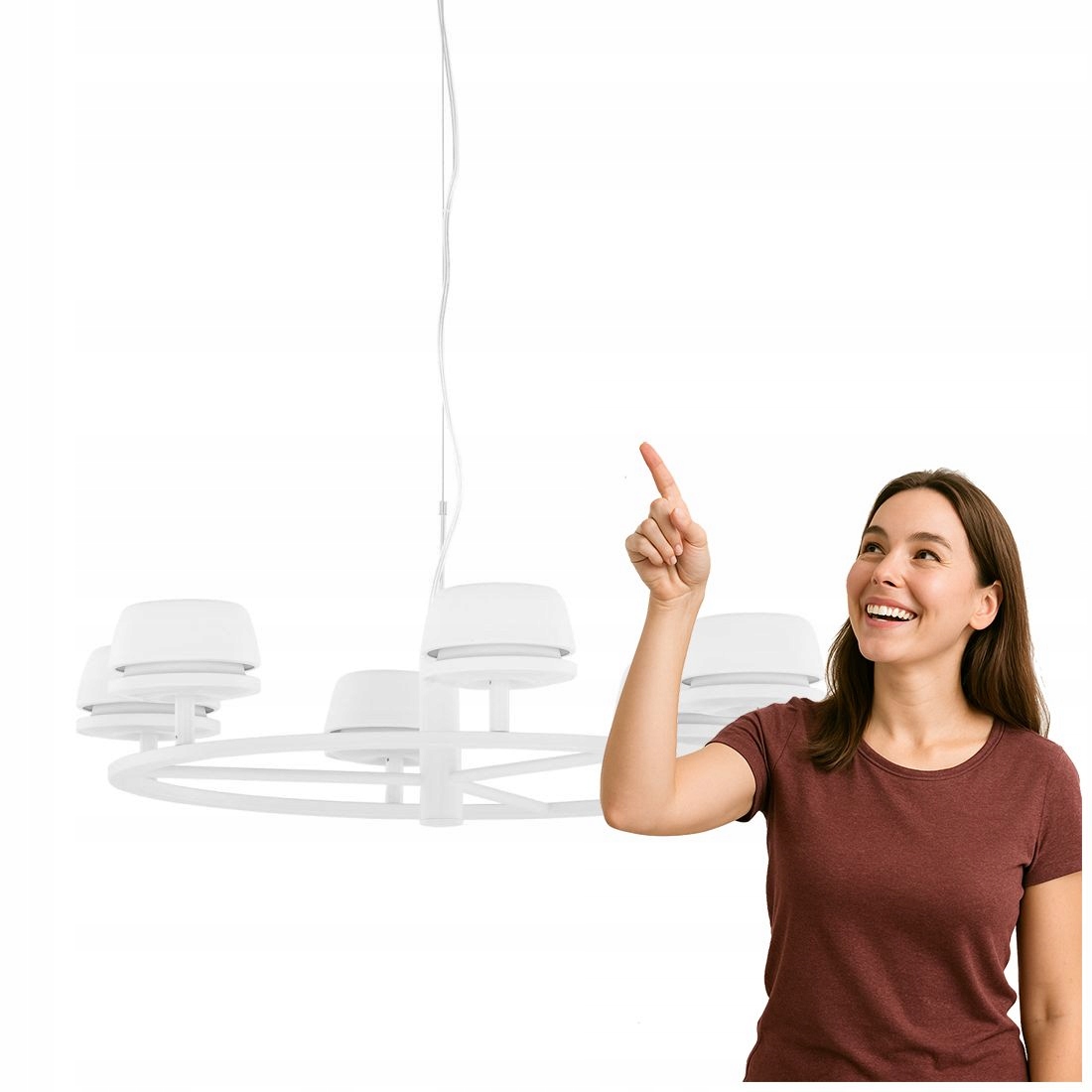 Závěsná lampa Miranda AD16004-6A Wh Italux