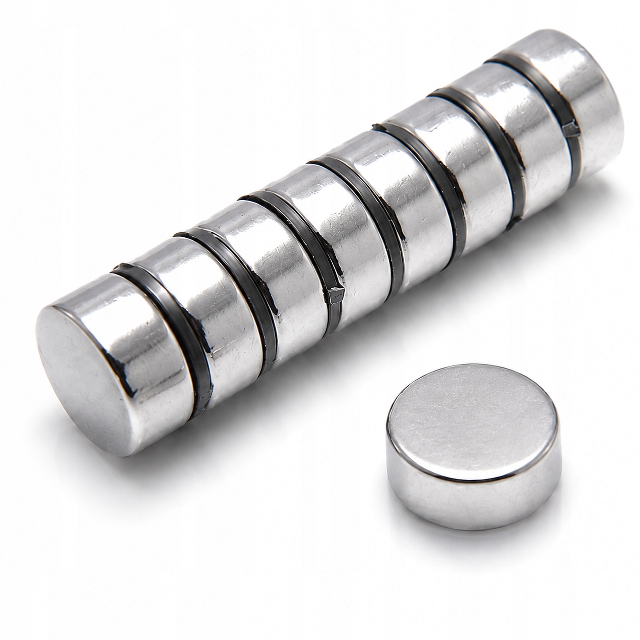 Silný magnet válcový magnet 12x5 N38, neodymové magnety do kanceláře, 70 ks
