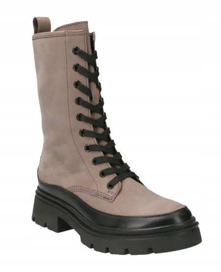 Gabor Dámské Kotníkové Boty Ze Semišové Kůže, Béžové S Černou Podrážkou 37,5 T7G