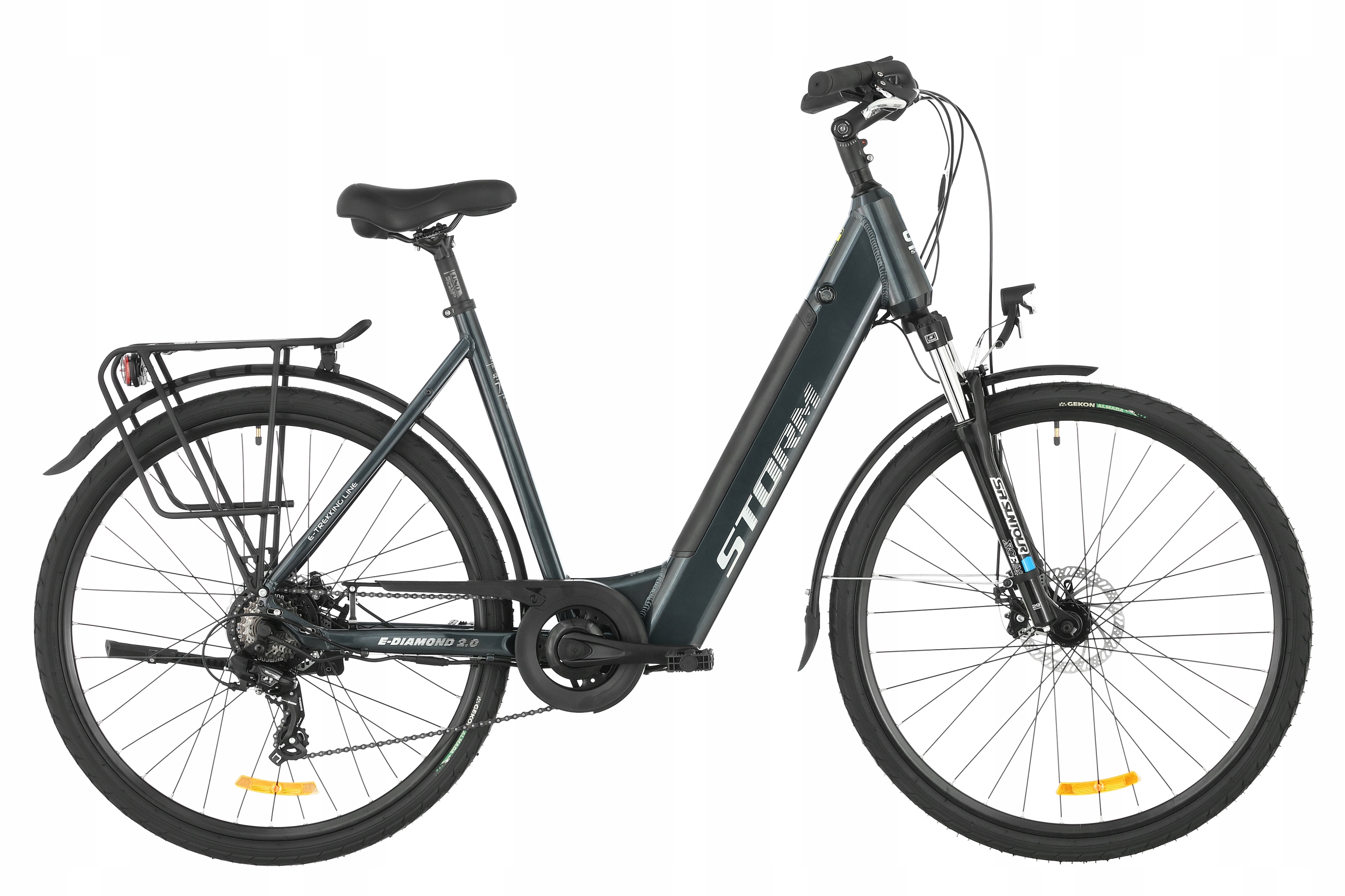 Rower elektryczny Storm E-diamond Deep 1.0 złoty/grafit M