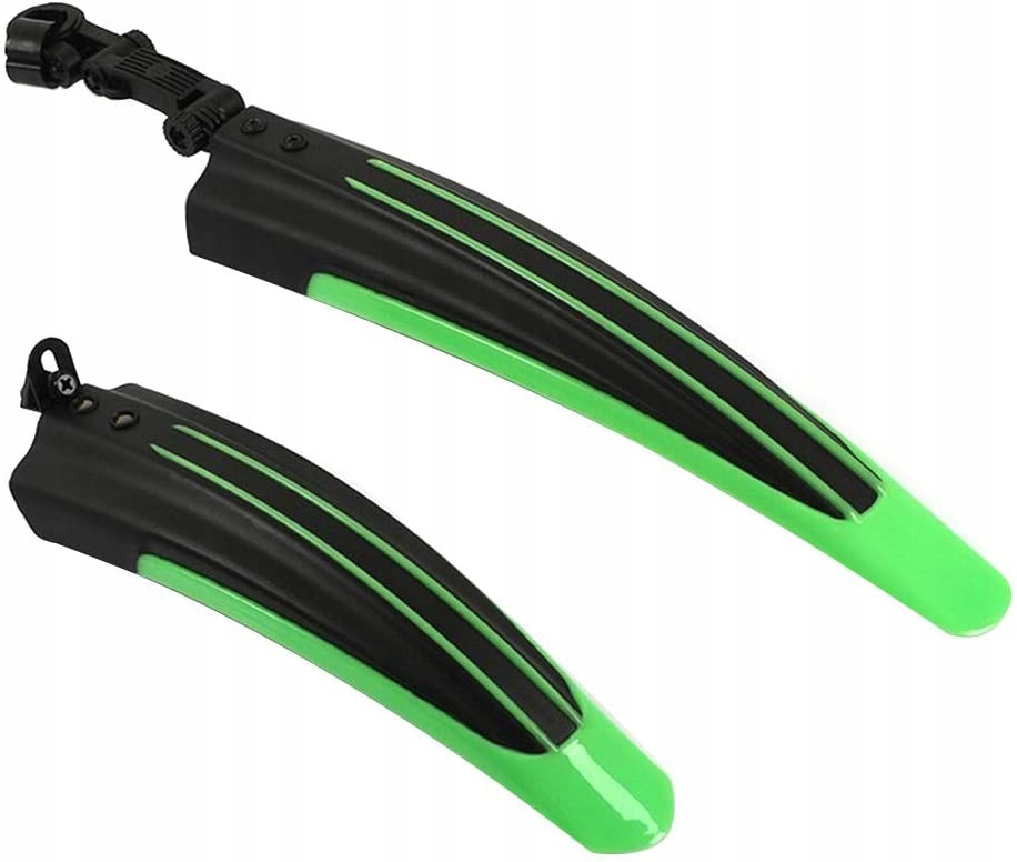 BŁOTNIKI ROWEROWE BŁOTNIK KOMPLET ZESTAW PRZÓD TYŁ 2 SZT MTB 24-26 ZIELONY