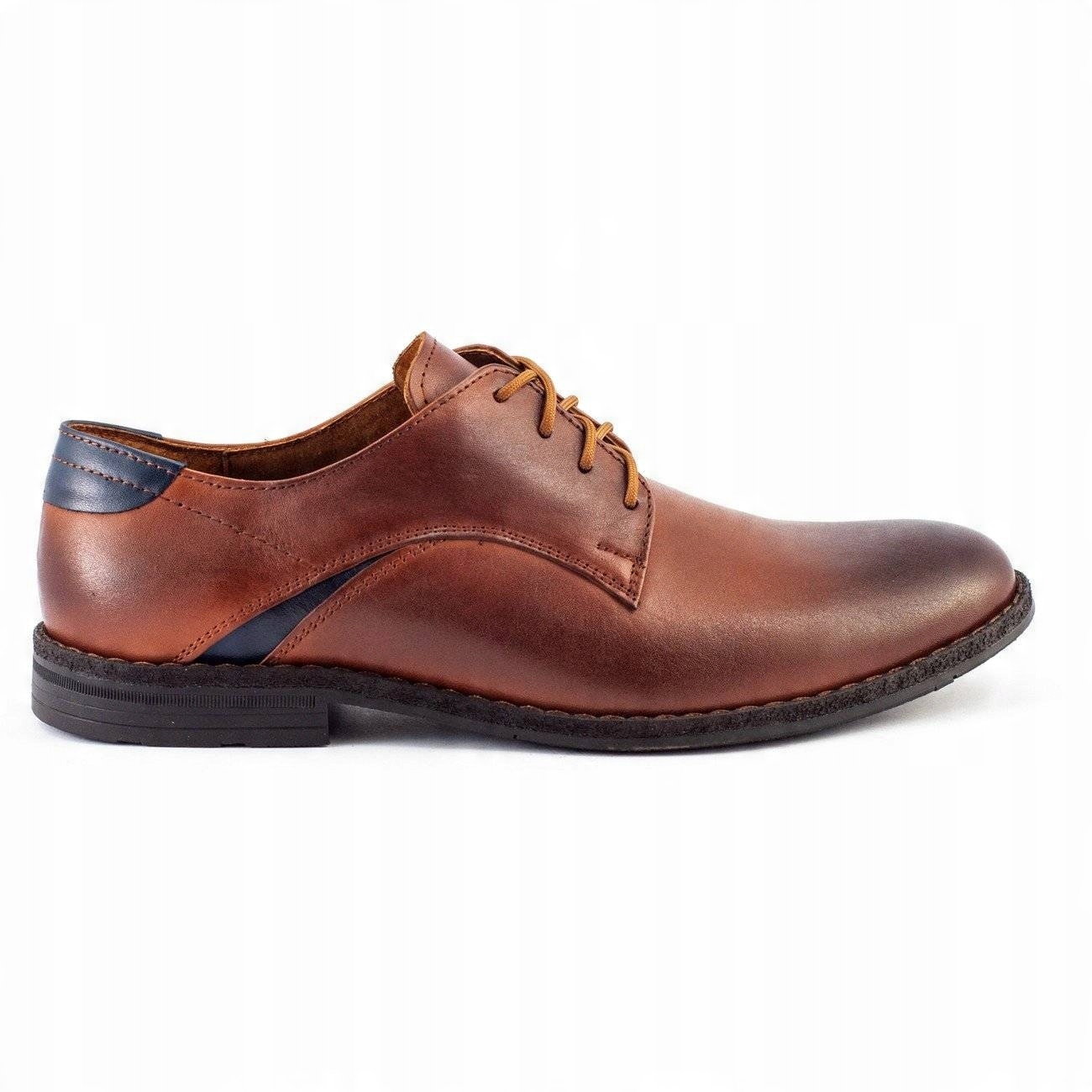

Buty Wizytowe Męskie Skóra Polskie 253LU Brąz 40