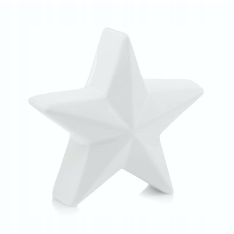 

Biała figurka ceramiczna gwiazdka dekoracja 14 cm