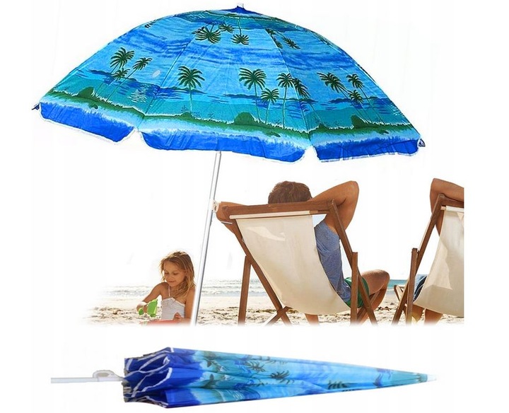 PARASOL XXL DUŻY PARASOL PLAŻOWY OGRODOWY ŁAMANY NA BALKON TARAS PLAŻĘ