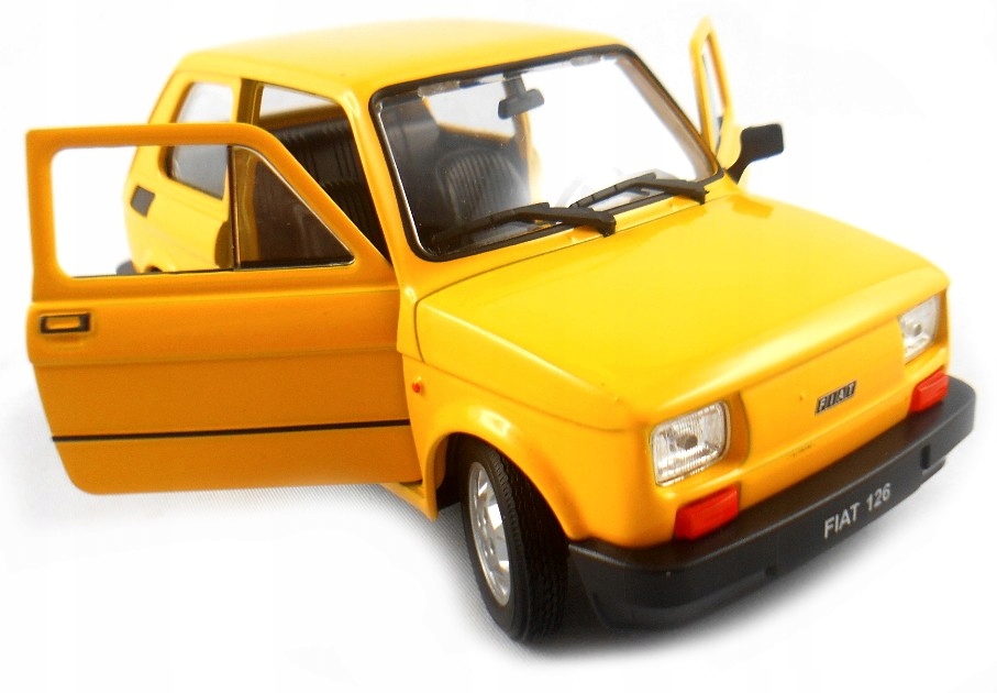 

Fiat 126P Maluch Model Metal Welly 1:21 Żółty