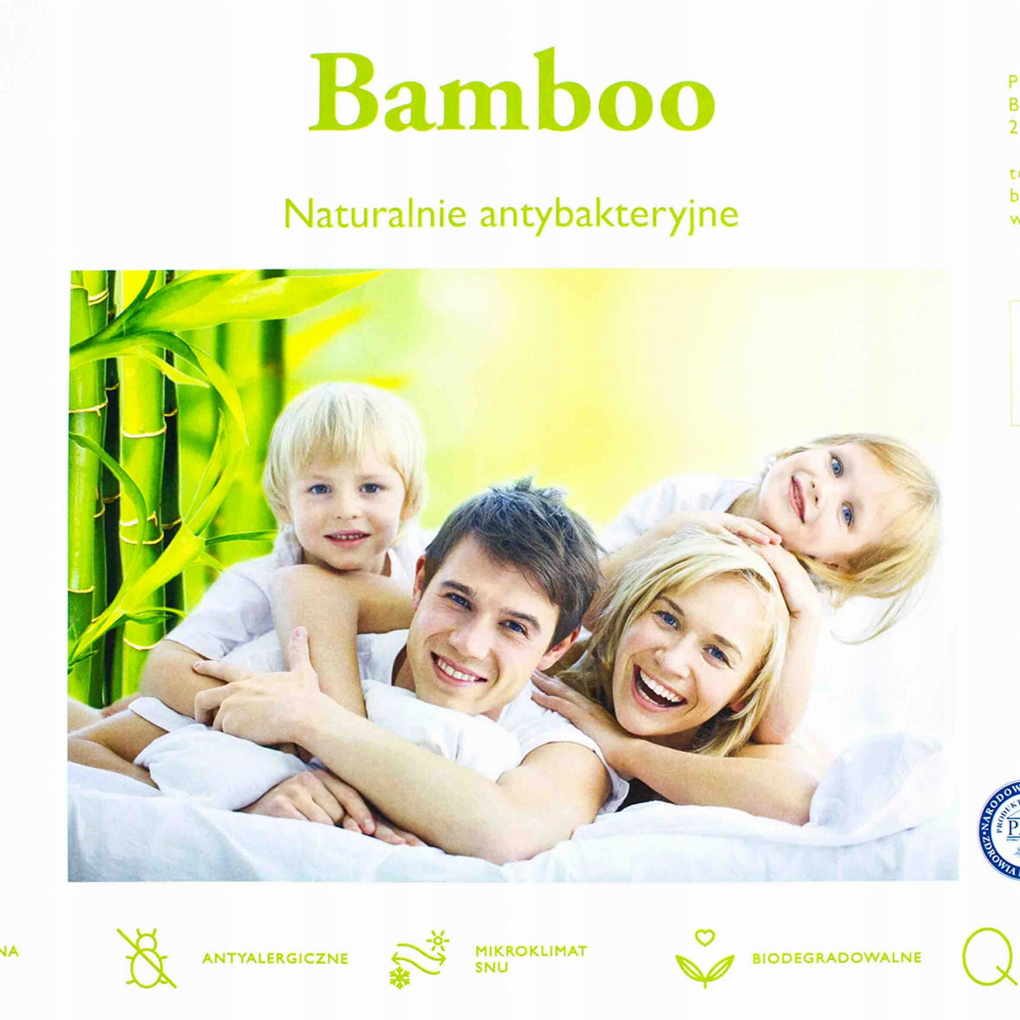 BAMBUSOWA polska kołdra ANTYALERGICZNA 180x200 cm Długość 200 cm