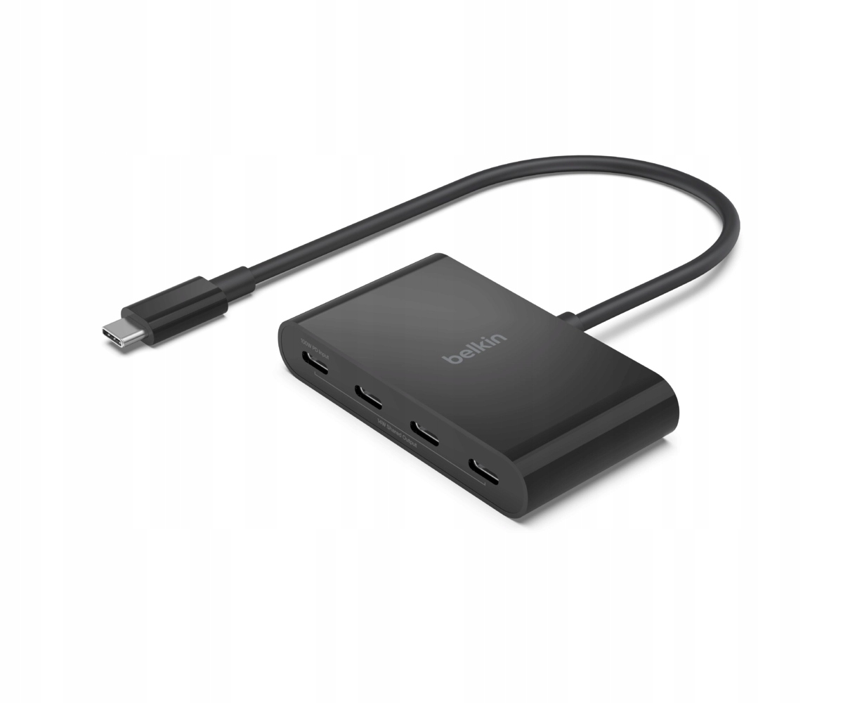 Hub koncentrator Usb 4w1 Belkin AVC018btBK Usb-c 4x Usb-c 10Gb/s Czarny