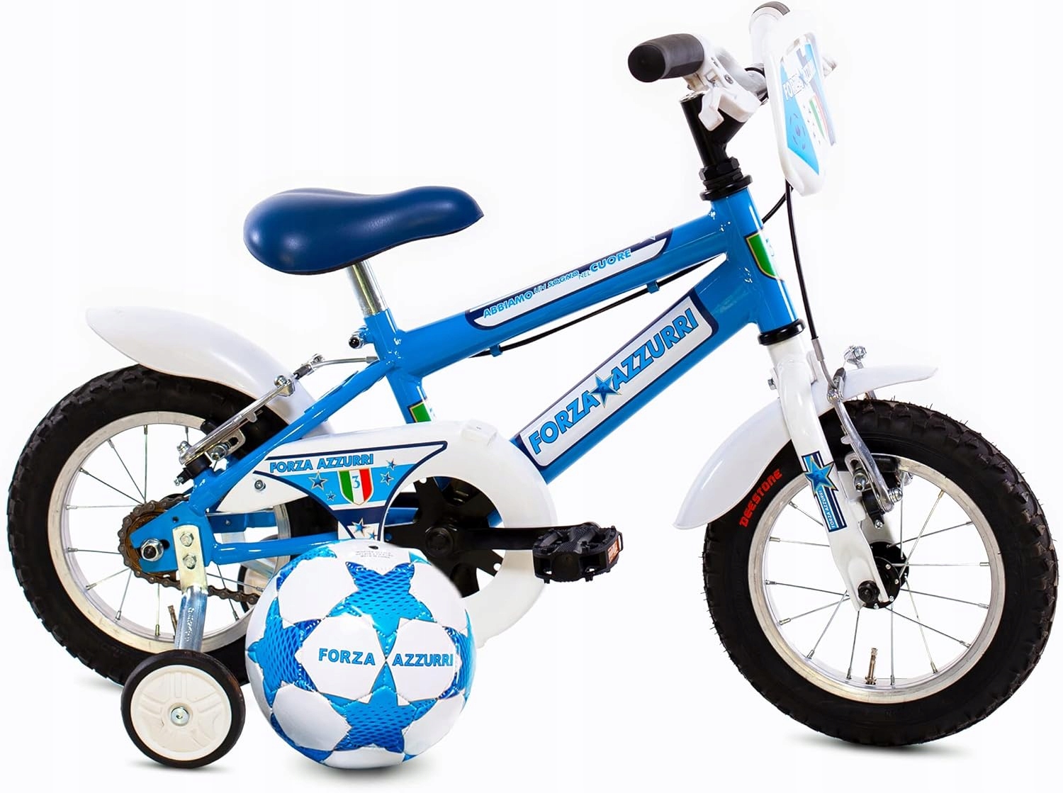 Rowerek Dziecięcy 12 Cali Rower Dla Chłopca Błękitny Piłka