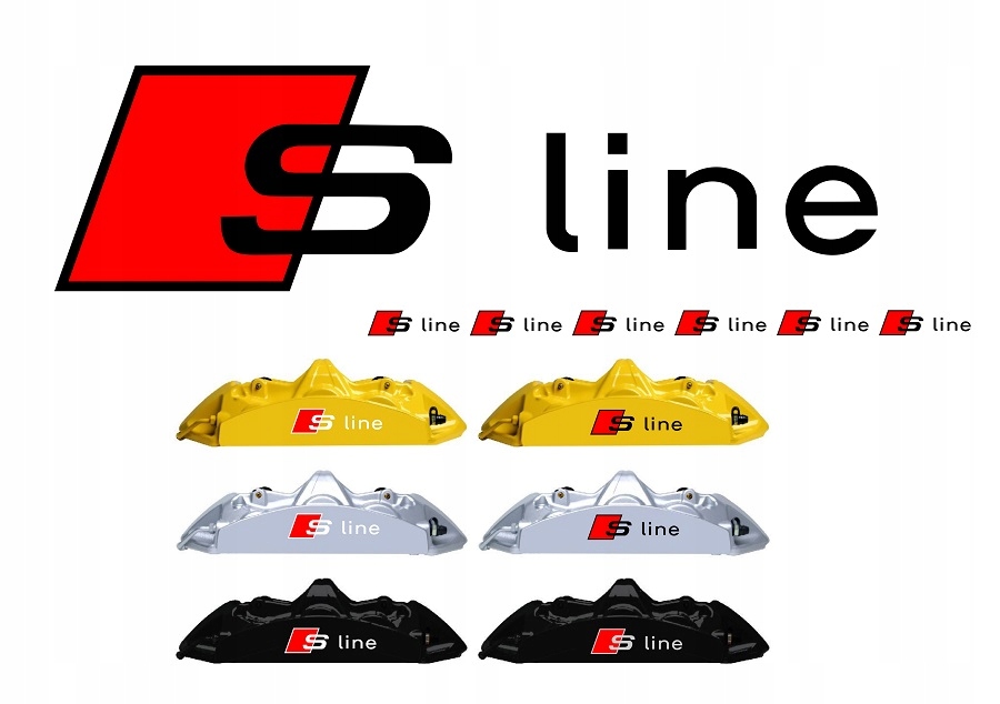 Naklejka S-line na zaciski Naklejki zestaw 6szt