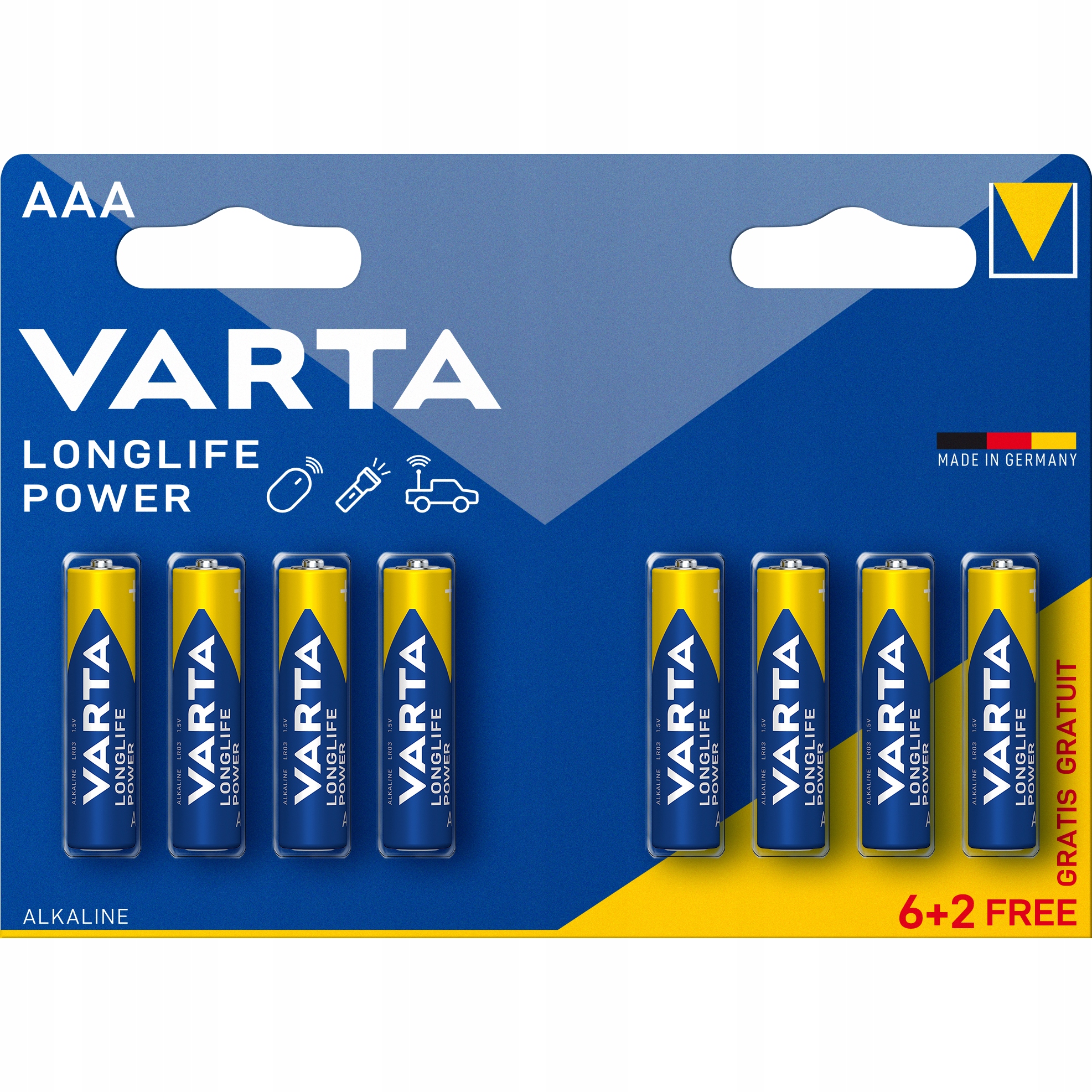 

8x Bateria Varta Longlife Power Aaa LR3 Alkaliczna