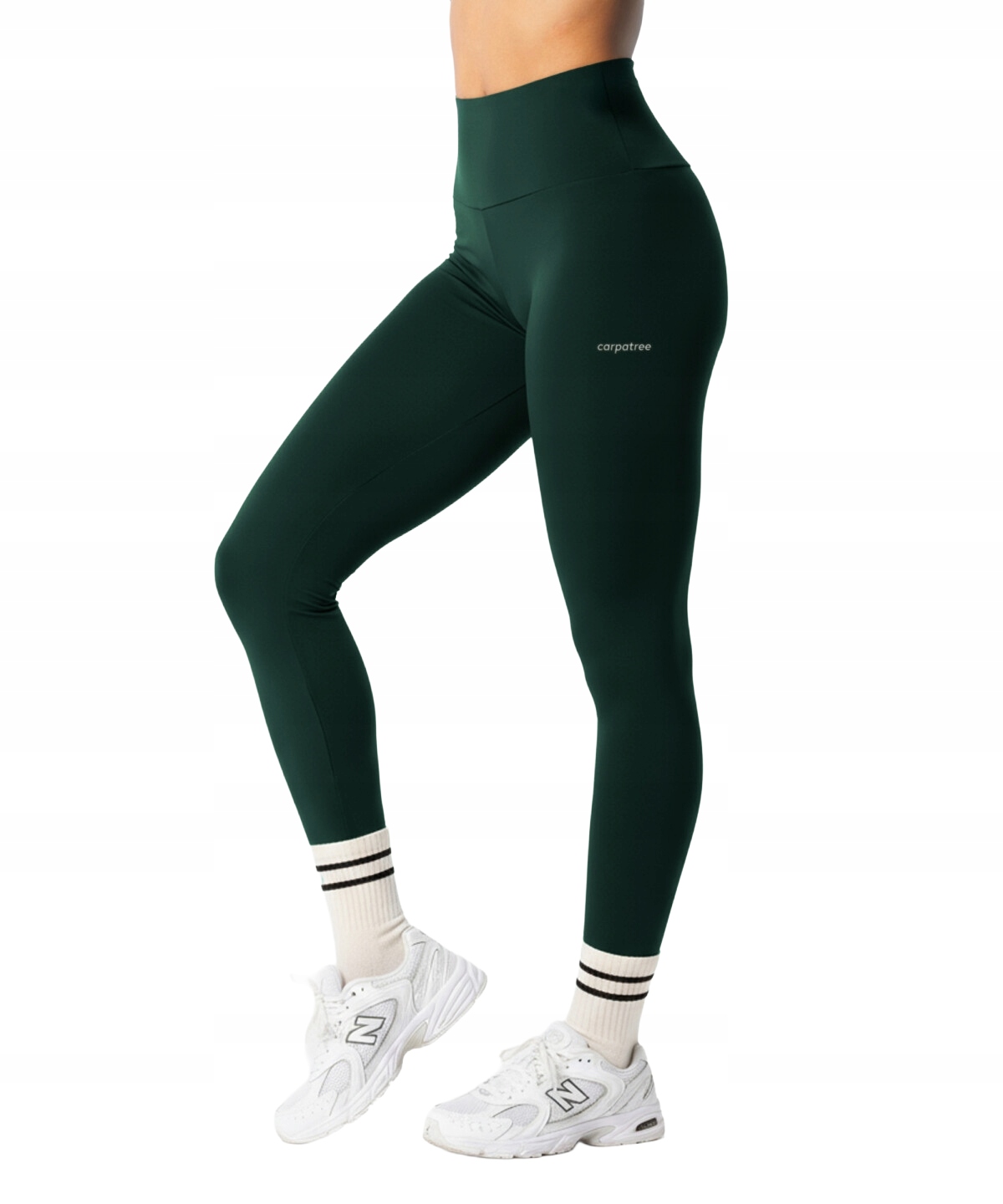 Legginsy sportowe klasyczne wysoki stan EvoFlex Carpatree Xs zielone