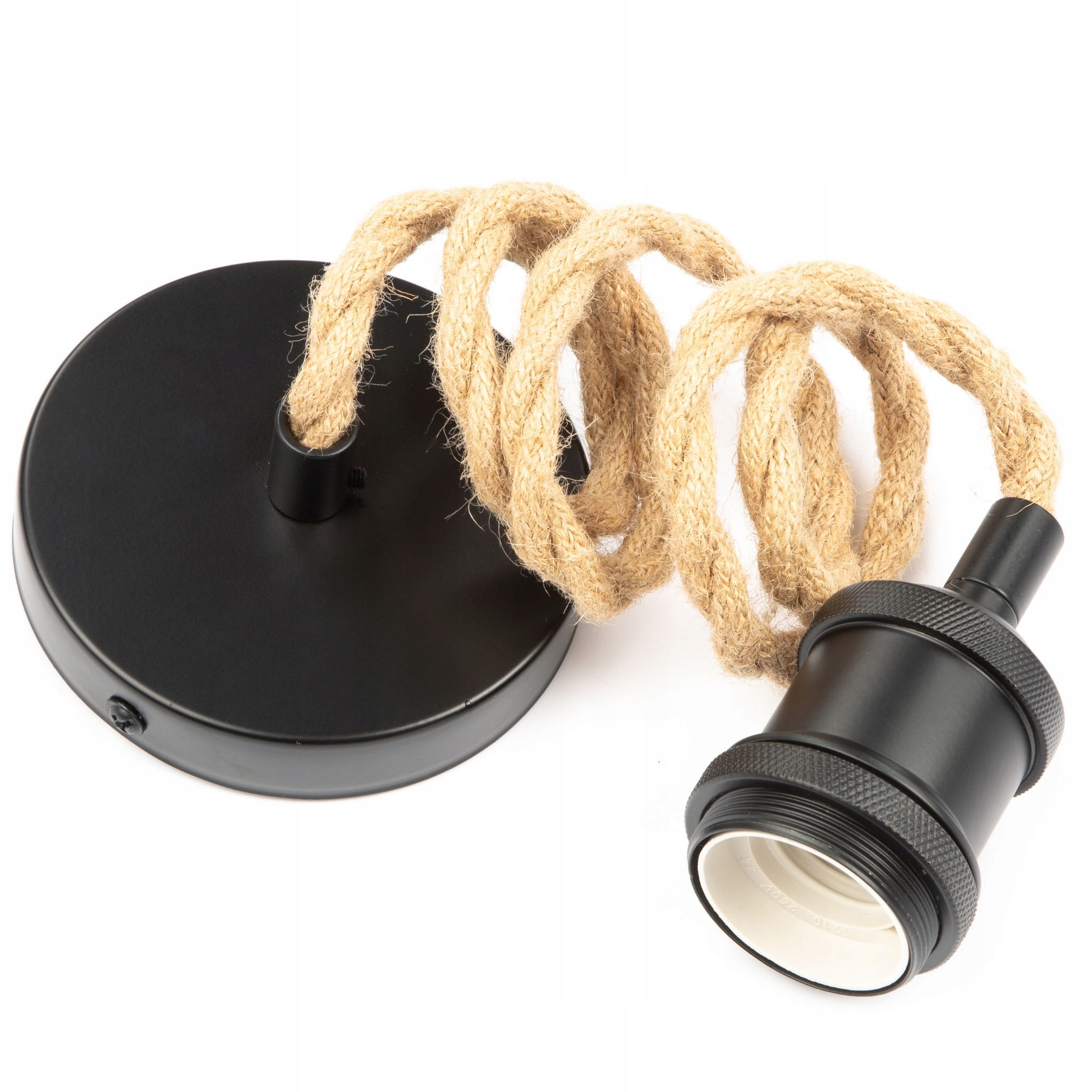 

Kabel skręcany w oplocie jutowym oprawa matowa E27